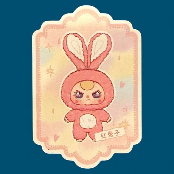 Baby Three Macaron Rabbit Stuffed Pendant - Picture 5 of 16